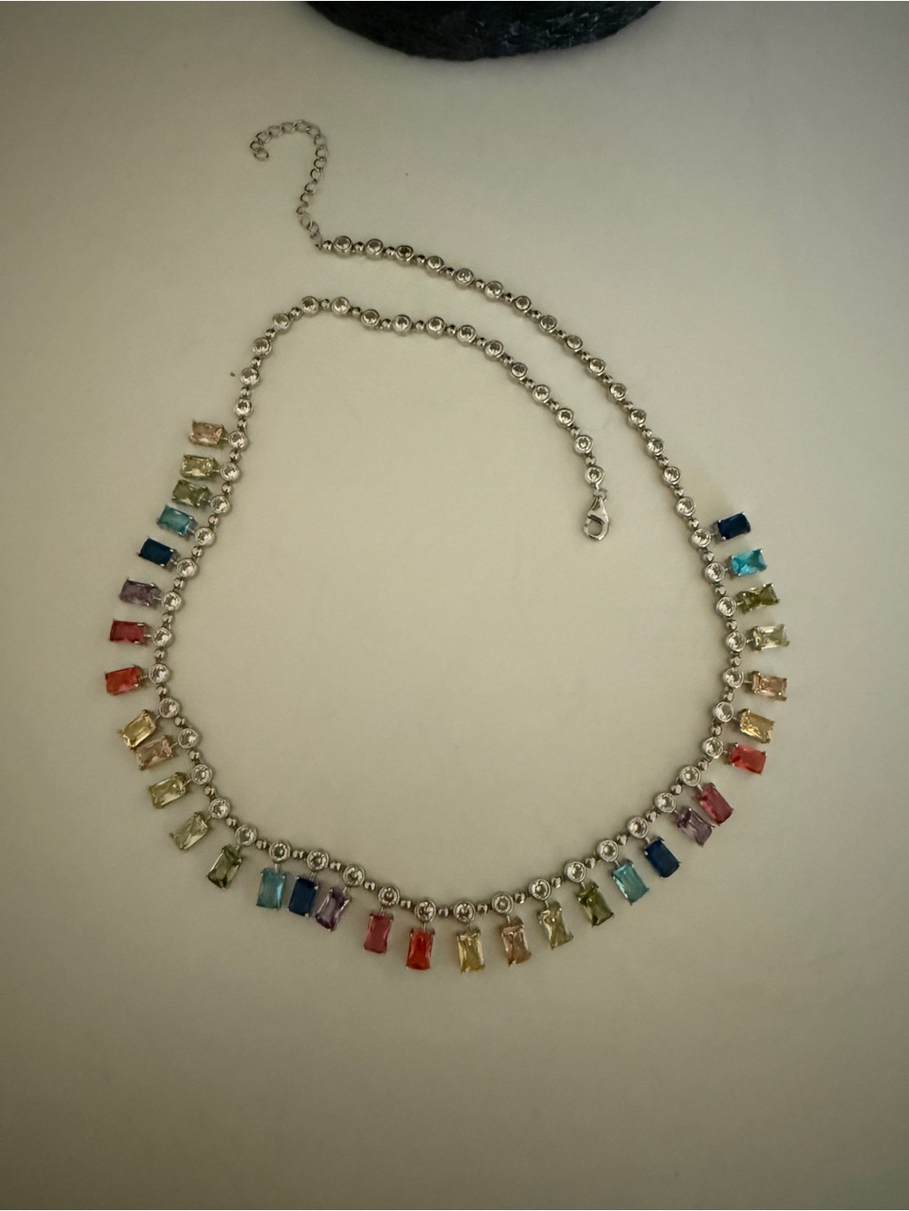Multicolor Unisex Crystal Gemstone Adjustable Necklace